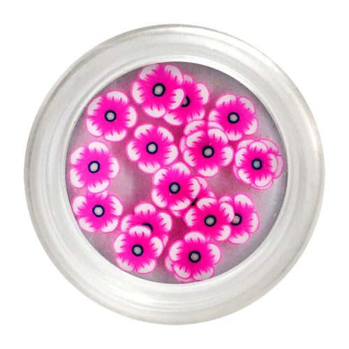 Sötét ciklámen gumi virág dísz