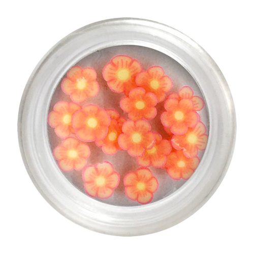 Narancs gumi virág dísz