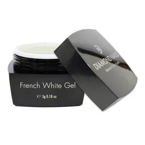 Diamond Nails French White építő zselé 5g – természetes fehér zselé klasszikus francia körmökhöz - HEMA-mentes