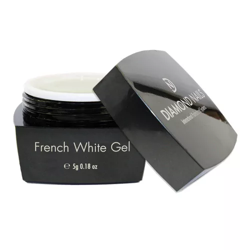 Diamond Nails French White építő zselé 5g – természetes fehér zselé klasszikus francia körmökhöz - HEMA-mentes