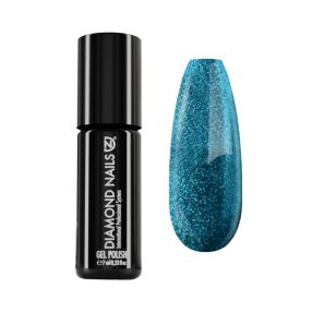 Diamond Nails Gél Lakk - Türkiz metál - DN075 - 7ml - Hema mentes