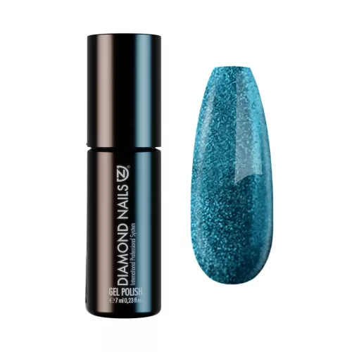 Diamond Nails Gél Lakk - Türkiz metál - DN075 - 7ml - Hema mentes