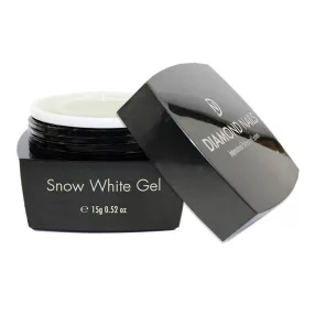 Diamond Nails Snow White építő zselé 15g – természetes hatású zselé francia körmökhöz - HEMA-mentes