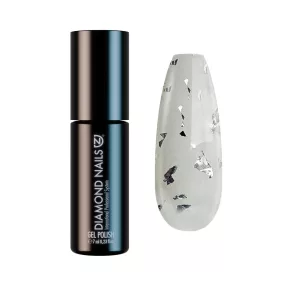 Diamond Nails Gél Lakk -  Ezüst reszelék - DN111 - 7ml - Hema mentes