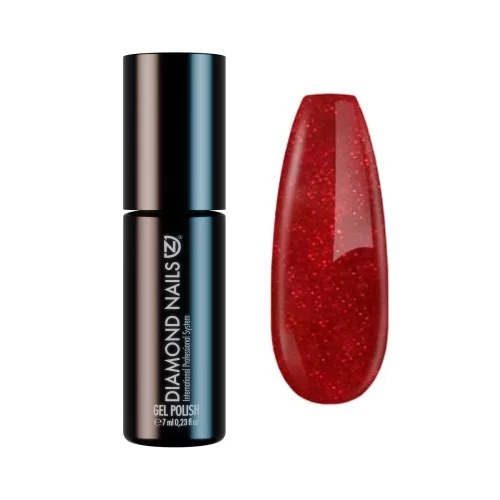 Diamond Nails Gél Lakk - Csillámló vérnarancs - DN174 - 7ml - Hema mentes