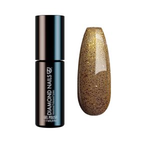 Diamond Nails Gél Lakk - Csillámló aranyokker - DN118 - 7ml - Hema mentes