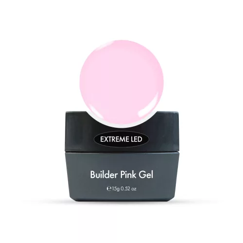 Extreme Builder Pink Gel - Műköröm Építő Zselé - 15g - HEMA-mentes