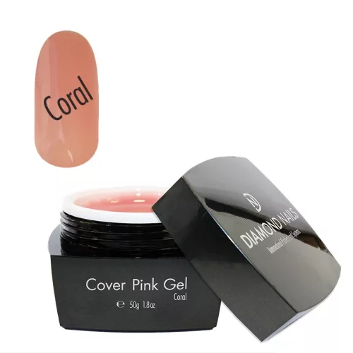 Diamond Nails Cover Pink Coral Zselé – Műköröm Építő Zselé – 50g – HEMA-mentes
