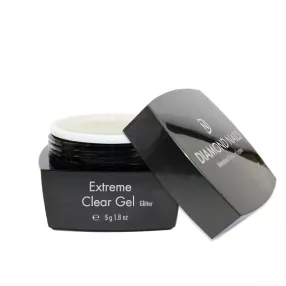 Diamond Nails Extreme Clear Glitter Gel építő zselé 5g – színtelen csillámos builder clear zselé, tökéletes tapadás, csillámló - HEMA-mentes
