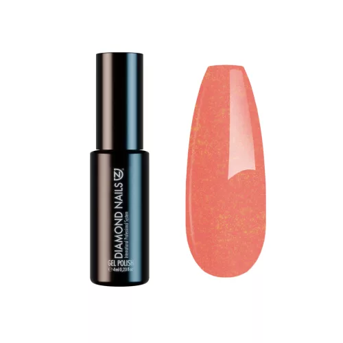 Diamond Nails Gél Lakk - Csillámos Narancsos Piros- DN138 - 4ml - Hema mentes