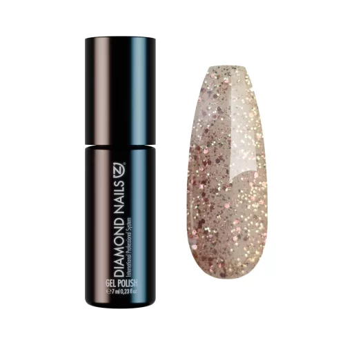 Gél Lakk - Nagy csillámos rose gold  - DN227 - 7ml