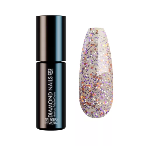 Diamond Nails Gél Lakk - Csillogó lila - DN228 - 7ml - Hema mentes