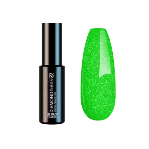 Diamond Nails Gél Lakk - Csillámló neon zöld- DN189 - 4ml - Hema mentes