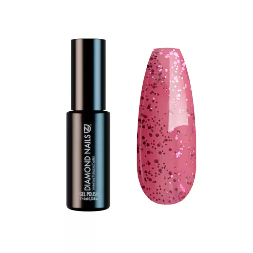 Diamond Nails Gél Lakk - Nagy csillámos rózsaszín - DN225 - 4ml - Hema mentes