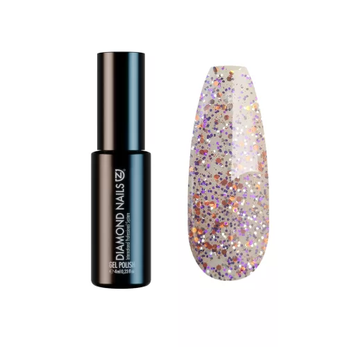Diamond Nails Gél Lakk - Csillogó lila - DN228 - 4ml - Hema mentes