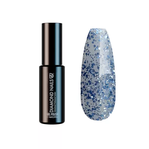 Diamond Nails Gél Lakk - Csillámló farmerkék - DN231 - 4ml - Hema mentes