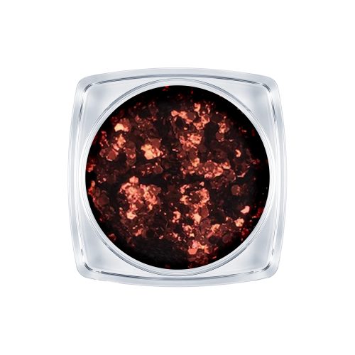 Metál flitter dísz - piros