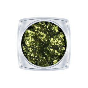 Metál flitter körömdíszítő - világoszöld