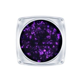 Metál flitter dísz - lila