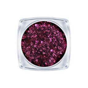 Metál flitter köröm díszítő - sötét rózsaszín