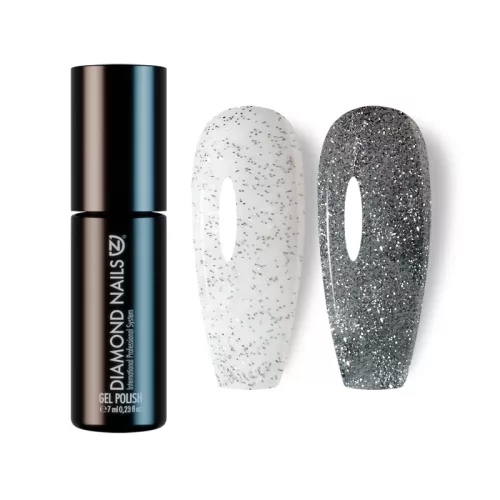  Színminta FM fedő gél lakk - Ezüst csillámos (pálcika)