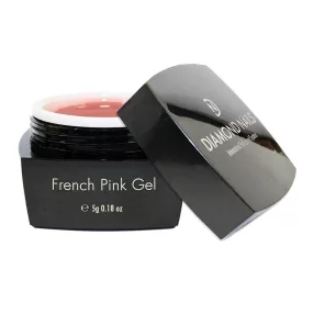 Diamond Nails French Pink építő zselé 5g – természetes színű, rugalmas, műköröm zselé francia manikűrhöz, körömágy hosszabbító - HEMA-mentes