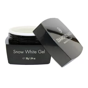 Diamond Nails Snow White építő zselé 30g – természetes hatású zselé francia körmökhöz - HEMA-mentes