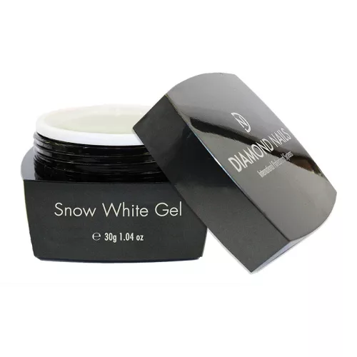 Diamond Nails Snow White építő zselé 30g – természetes hatású zselé francia körmökhöz - HEMA-mentes