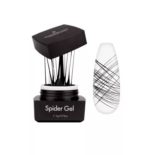Spider Gél Fekete 5g – precíz körömdíszítés - Diamond Nails