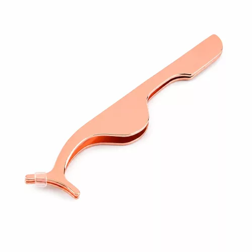 Műszempilla fogó csipesz (rosegold)
