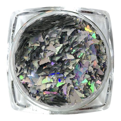 Hologrammos pillangó ezüst