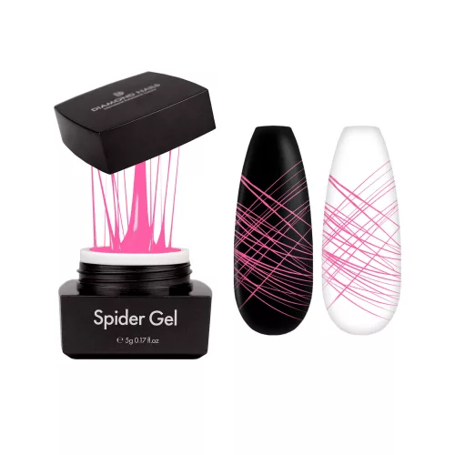 Spider Gél Neon Pink 5g – élénk, kreatív mintákhoz - Diamond Nails