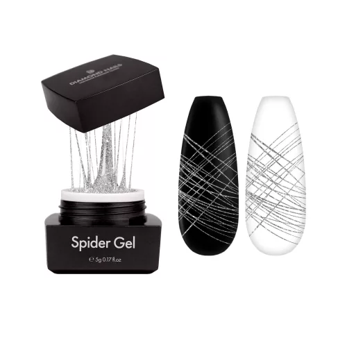 Spider Gél Metal Silver 5g – ezüst, elegáns körömdíszítéshez - Diamond Nails