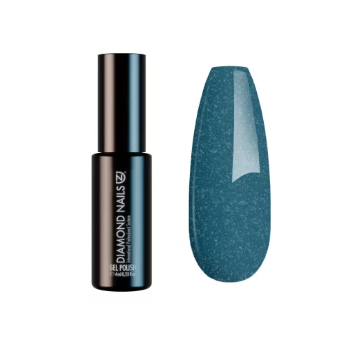 Diamond Nails Gél Lakk - DN141 - Sötét türkiz (csillámló) - 4ml - Hema mentes