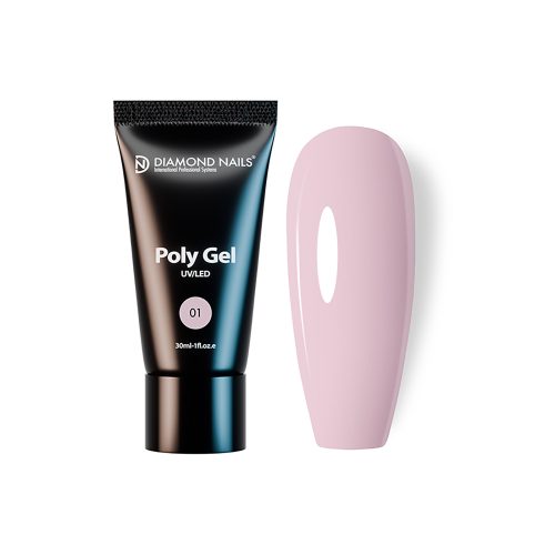 Poly gel 01 - Milky Pink - 30ml  HEMA- és TPO-mentes Diamond Nails
