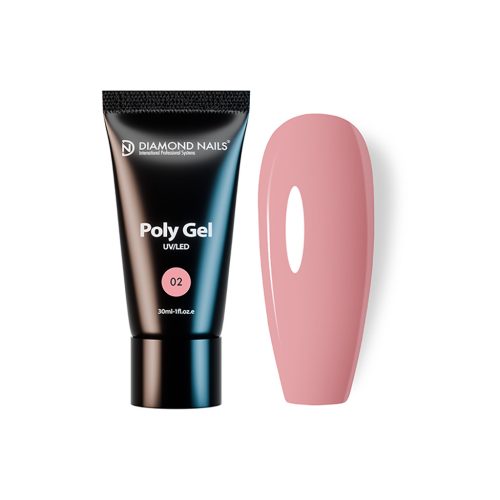 Diamond Nails Szines Poly gel 02 - Cover Pink - 30ml -  - HEMA- és TPO-mentes