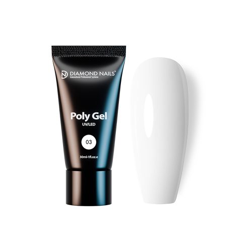 Poly gel 03 - Milky White - 30ml -  HEMA- és TPO-mentes Diamond Nails