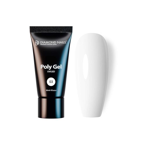 Poly gel 03 - Milky White - 30ml -  HEMA- és TPO-mentes Diamond Nails