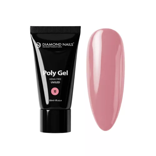 PolyGel 10 - Dusty Pink Hema mentes- 30ml - Diamond Nails