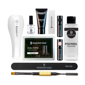Diamond Nails Polygel induló szett SUNx36 10W-os UV/LED lámpával