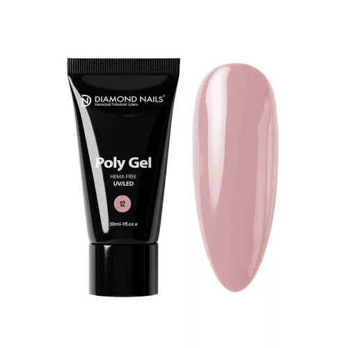 Diamond Nails PolyGel Hema mentes 12 - Cover Nude - 30ml