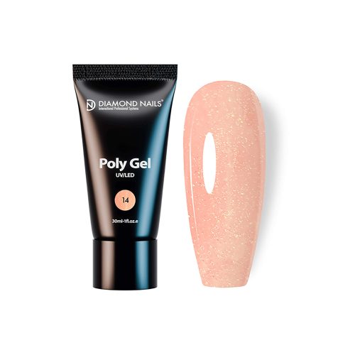 Diamond Nails PolyGel 14 - Peach Shine - 30ml HEMA- és TPO-mentes