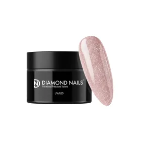 Diamond Nails Polygel 15 - Cover Shine (Rózsaszín csillámos) Hema Mentes- 50g