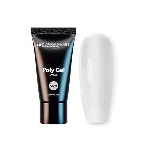 Polygel Clear 30ml HEMA-mentes – Kristálytiszta építő polygel – Diamond Nails