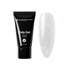 Polygel 18 White Unicorn – auróra csillámos milky white polygel – Diamond Nails