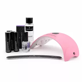 Gél lakk induló szett rózsaszín SUNx35 24W UV LED lámpával – Diamond Nails