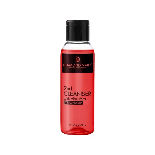 Diamond Nails 2in1 Gél Fixáló 100ml - Aloe vera kivonattal - Eper