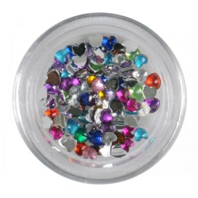 Strasszkő Szív mix