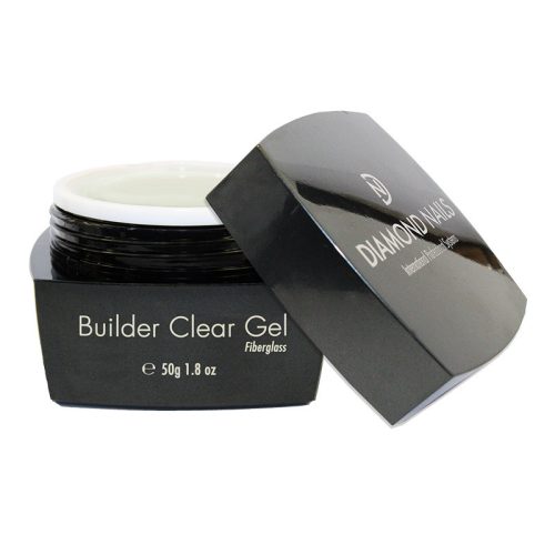 Diamond Nails Builder Clear Fiberglass Gel 50g – színtelen üvegszálas építő zselé extra erős, rugalmas, természetes hatású körmök - HEMA-mentes
