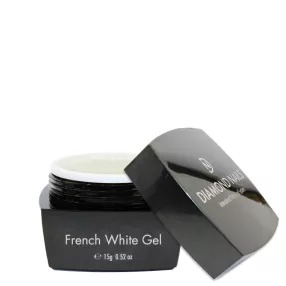 Diamond Nails French White építő zselé 15g – természetes fehér zselé klasszikus francia körmökhöz - HEMA-mentes